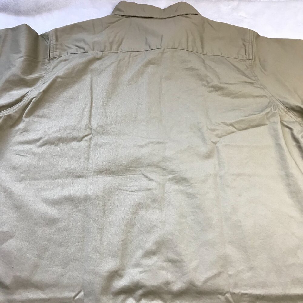 BOCOMAL‎ 7.5oz FR Flame Resistant Shirt Men's Sz 2XL Khaki 100% Cotton NFPA2112 - Picture 4 of 16
